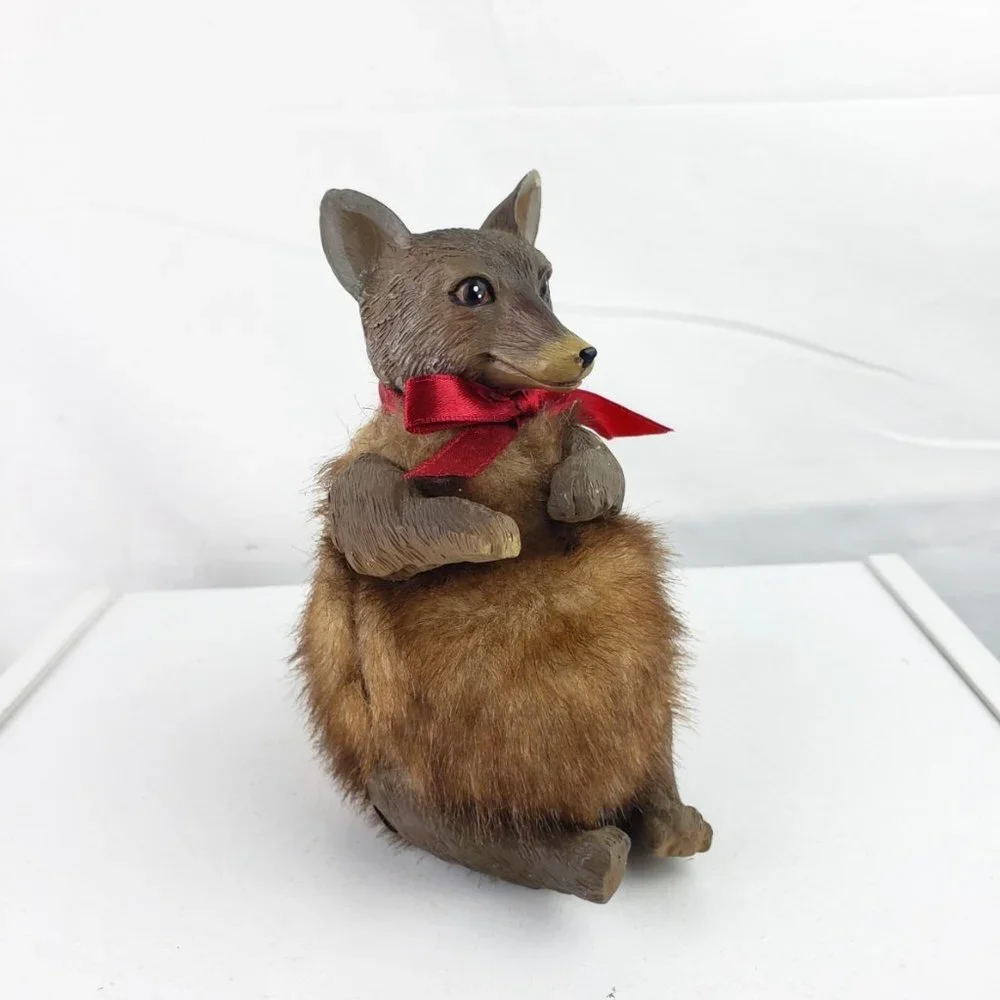 Fox Figure With Faux Fur